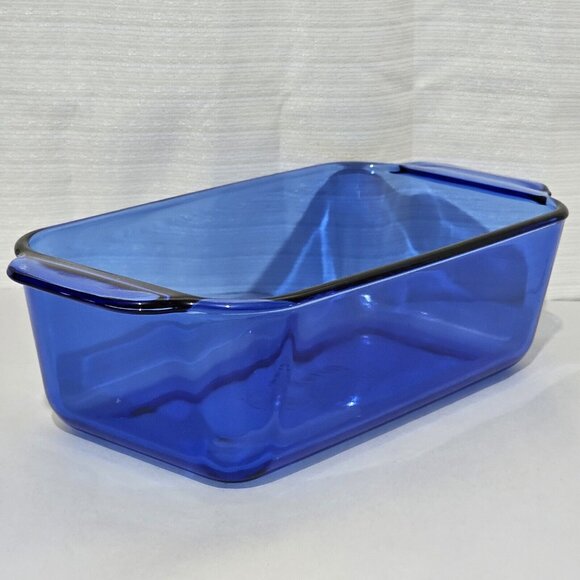 Pyrex 213-R Originals Cobalt Loaf Pan 8.5" vintage bread baker dish 1.5L/qt - Picture 2 of 15